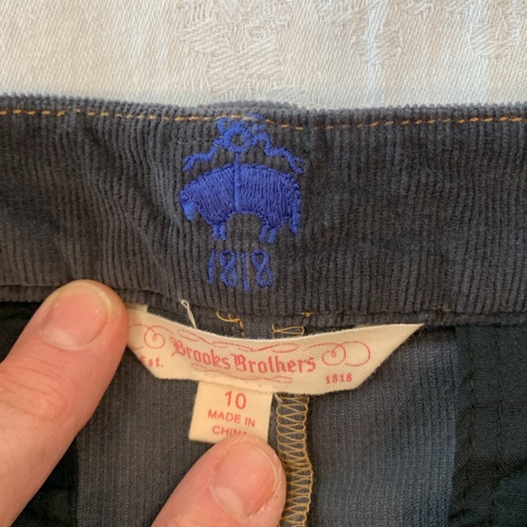 Brooks Brothers dark gray corduroy skirt size 10 - Picture 2 of 9